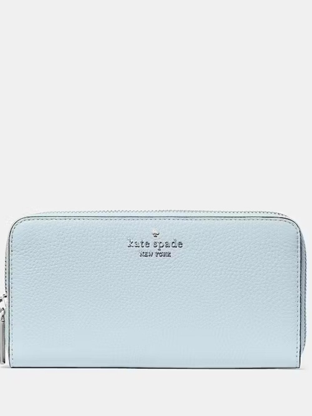 Kate Spade Slim Bifold Zip Around Continental Wallet in Light Blue